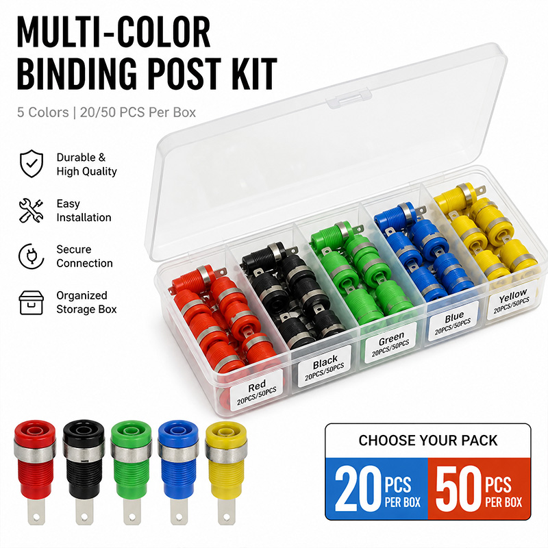 Diy Audio Electronics Kit - Kit de bornes de connexion multicolores