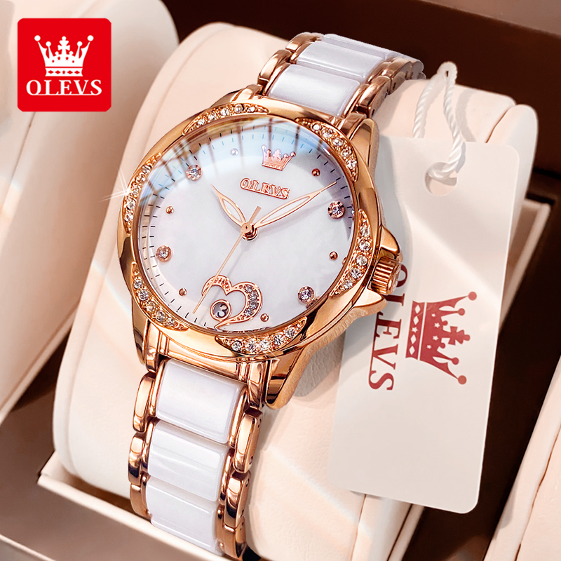 Push Button Tactile - OLEVS 6631 automatique mécanique femme montre