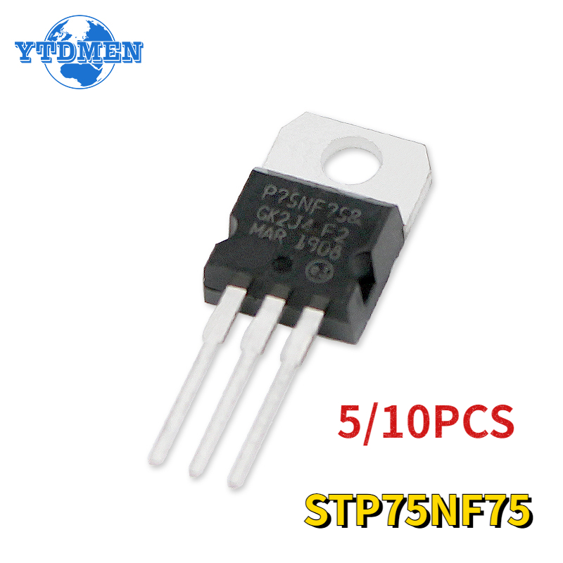 Mosfet Transistor Set - 5/10 pièces STP75NF75 Transistor Mosfet P75NF75