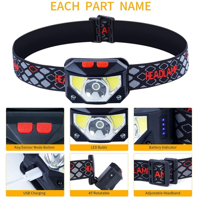 Lampe frontale LED à 8 modes a - Ldr Light Sensor avis et prix